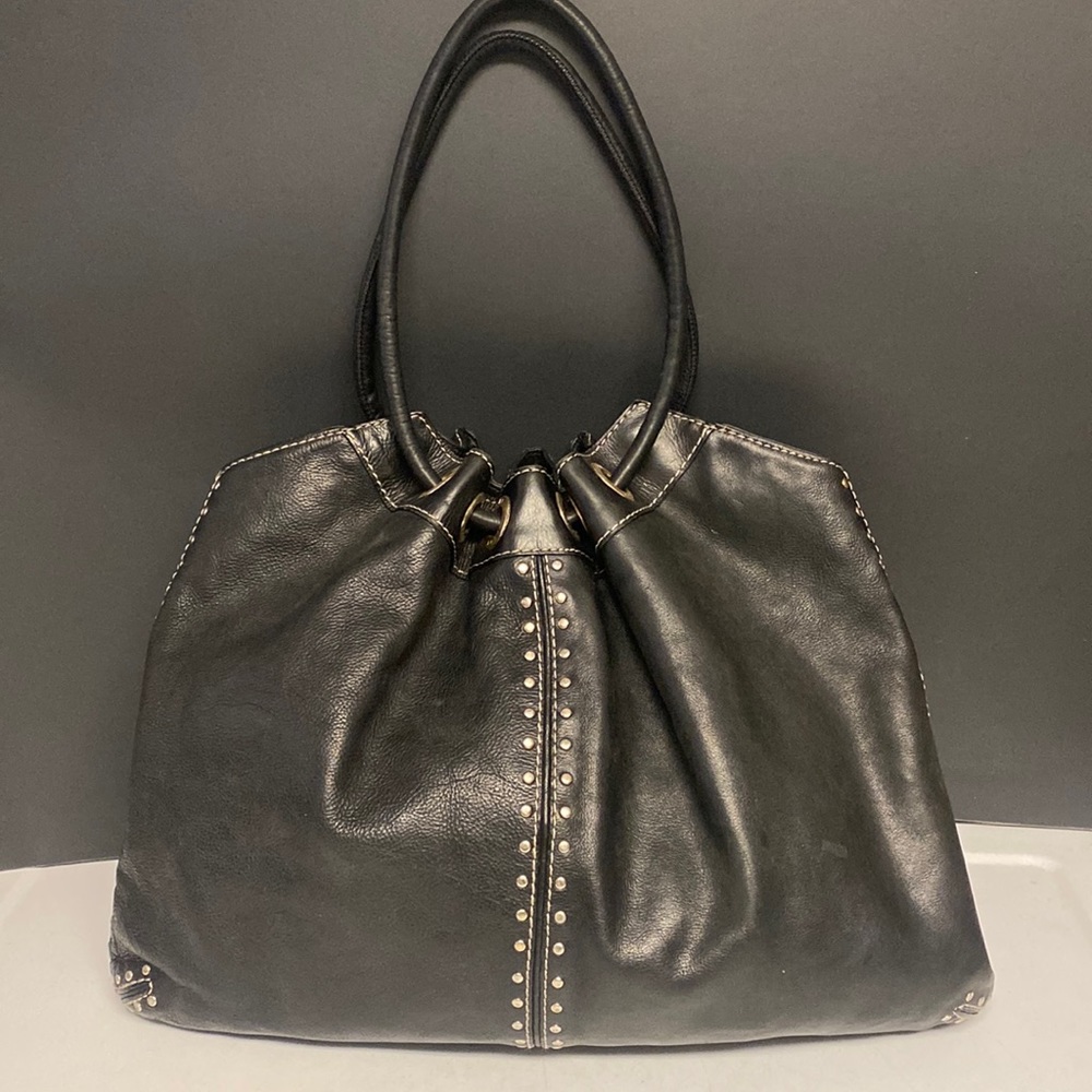 MICHAEL KORS Leather Studded Shoulder Bag Purse